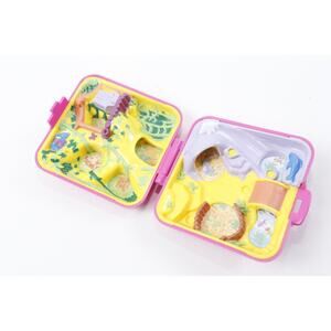 Vintage Polly Pocket Purple Playcase Zoo Africa Jungle Dollhouse Folding Little